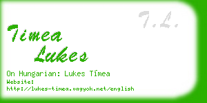 timea lukes business card